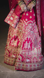Rajkumari Red – Barat and Doli Zardoshi Bridal Lehenga