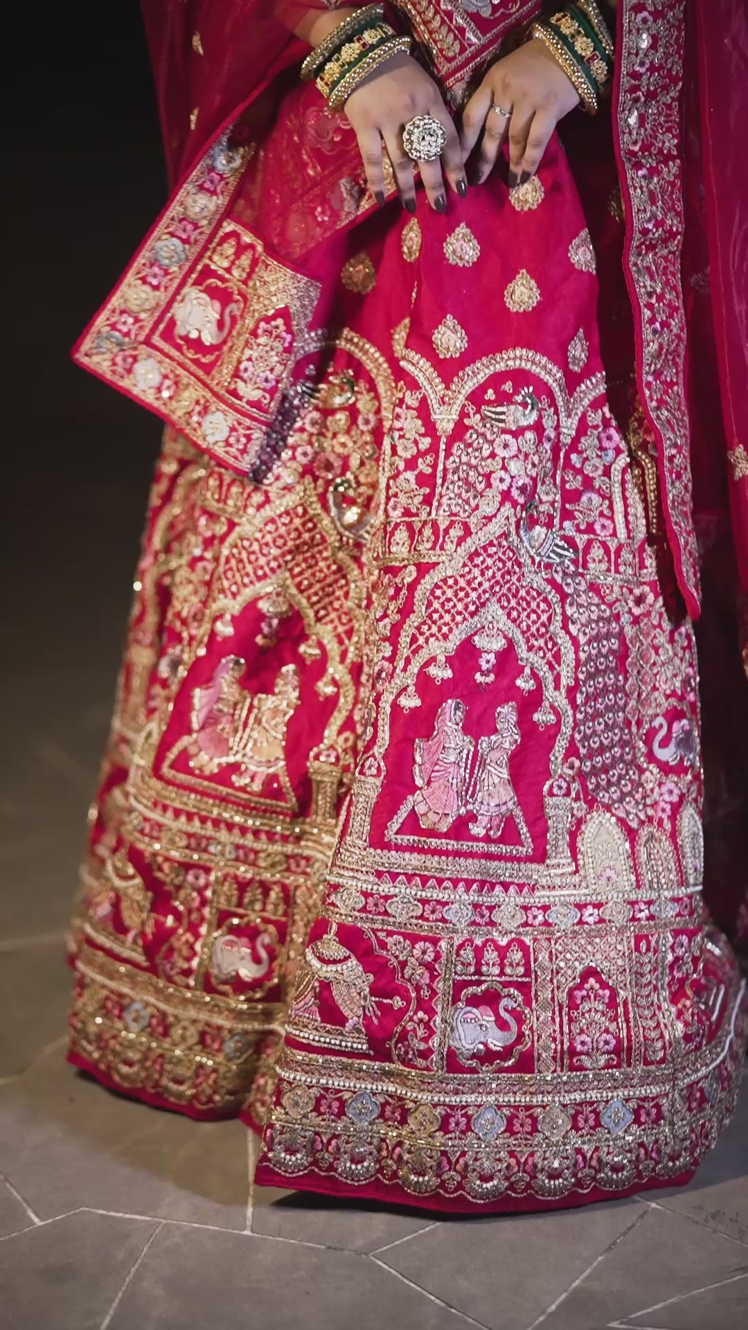 Rajkumari Red – Barat and Doli Zardoshi Bridal Lehenga